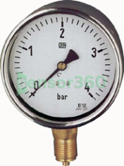 DRF22 - Brass Bourdon Tube Pressure Gauge